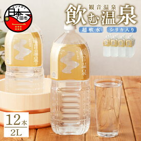 【ふるさと納税】 温泉水 飲む温泉水 水 2L 6本 2ケース 12本 超軟水 美容 健康 料理 シリカ 飲むシリカ ミネラル 飲料 保存水 ペットボトル モンドセレクション最高金賞 静岡 伊豆 下田市 観音温泉 送料無料