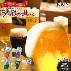 【ふるさと納税】御殿場高原ビール 5種 飲み比べ 10ヶ月コース 定期便 10回 詰め合わせ セット ビール 地ビール 缶ビール 缶 お酒 酒 アルコール 静岡 静岡県 裾野 裾野市