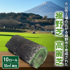 【ふるさと納税】裾野芝（高麗芝）10ロール（10m2）単位　芝 芝生 ガーデニング DIY 庭 天然 天然芝 最高級 裾野市 静岡県