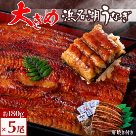 【ふるさと納税】食品添加物不使用の浜名湖うなぎ　長蒲焼5尾(約180g×5)大きなうなぎで脂ノリノリです!肝焼き付【配送不可地域：離島】【1473248】