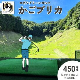 【ふるさと納税】 コガワグリーンゴルフ 450球 3かごプリカ 3枚セット (1かご50球×3かごプリカ×3枚) / 伊豆 修善寺 ゴルフ ゴルフ場 かごプリカ プリカ プリペイド ゴルフボール ボール 玉 練習 打ちっぱなし フェアウェイ 静岡県 伊豆市 [015-006]