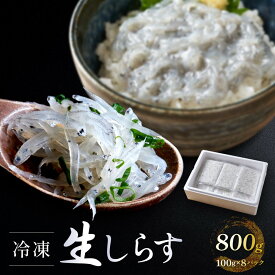 【ふるさと納税】冷凍生しらす【計800g（100g×8）】静岡県御前崎産 生しらす丼 8杯分 小分け 個包装 便利 大容量 徳用 海鮮丼 使いやすい食べきりサイズ どんぶり 刺身 おつまみ おかず 惣菜 晩ごはん | 魚 お魚 さかな 食品 人気 おすすめ 送料無料