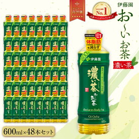 【ふるさと納税】お～いお茶　濃い茶600ml　48本セット　［おーいお茶 ペットボトル ケース 箱 伊藤園 静岡］ | おーいお茶 ペットボトル 抹茶入り緑茶 ぺットボトル飲料 ケース 箱 伊藤園 静岡 カテキン 送料無料 健康 飲料 ソフトドリンク まとめ買い 常備品