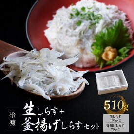 【ふるさと納税】冷凍生しらす＋釜揚げしらすセット 510g（生しらす100g×3・釜揚げしらす70g×3）静岡県御前崎産 しらす丼 小分け 個包装 便利 大容量 徳用 海鮮丼 どんぶり 刺身 おつまみ おかず 惣菜 晩ごはん | 魚 お魚 さかな 食品 人気 おすすめ 送料無料