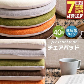 【ふるさと納税】【7営業日発送】【選べるカラー】正方形 低反発 チェアパッド ブラウン グリーン オレンジ アイボリー 1枚 約40×40cm 極厚 約4.5cm シート クッション 座布団 イス 椅子 ソファ フローリング 厚め 無地 カバー付 洗える 静岡県 菊川市 送料無料