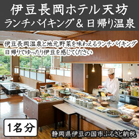 【ふるさと納税】伊豆長岡ホテル天坊 ランチバイキング＆日帰り温泉利用券（1名様用） ／ 送料無料 静岡県 170831-07