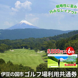 【ふるさと納税】 伊豆の国市ゴルフ場利用共通券（5000円×6枚） ／ ゴルフ場 ゴルフ チケット 体験 プレー 利用券 伊豆の国 静岡県 静岡 国内