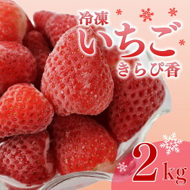 【ふるさと納税】 冷凍イチゴ きらぴ香 2kg いちご 苺 1kg × 2 計2袋小分け きらぴか 冷凍いちご 冷凍苺 フルーツ くだもの 果物 おすすめ 人気 ストロベリー 便利 おやつ 完熟 フルーティー デザート ベリー スムージー アレンジ 国産 牧之原市 鈴木農園