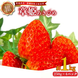 【ふるさと納税】 いちご あきひめ 章姫 1kg 2027年2月上旬発送予定 250g × 4パック 産地直送 フルーツ 苺 果物 ストロベリー 旬 贈答用 ギフト 贈り物 プレゼント 季節限定 新鮮 朝採れ 国産 農家直送 牧之原苺 牧之原いちご 静岡いちご 静岡苺 牧之原市 静岡県 ヤマセン