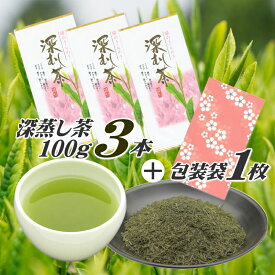 【ふるさと納税】 摘みたて 深蒸し茶 100g×3本 包装袋 セット 緑茶 煎茶 日本茶 茶葉 お茶 急須 ギフト 贈り物 プレゼント 牧之原茶 静岡茶 高級茶 おいしい オススメ 贈答 茶 日常 普段使い 便利 手軽 簡単 カンタン お土産 国産 産地直送 お茶のミズイ園 牧之原市 静岡県