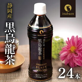 【ふるさと納税】 静岡県産 黒烏龍茶 500ml × 24本 ペットボトル 国産 ポリフェノール配合 いなば園 ウーロン茶 黒ウーロン茶 お茶 健康茶 ダイエット 抗酸化 カテキン 静岡茶 緑茶 ノンカフェイン 牧之原市 静岡県