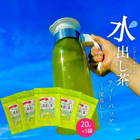 【ふるさと納税】 深蒸し茶 水出し ティーバッグ 5g × 20パック 5袋 緑茶 静岡茶 国産 健康 家庭用 丸新柴本製茶 お茶 冷茶 ノンカフェイン 簡単 便利 リラックス 疲労回復 牧之原市 静岡県