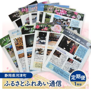 【ふるさと納税】広報誌 ふるさとふれあい通信 定期便 一年分 雑誌 地域のお礼の品 定期購読 本 河津町 静岡県