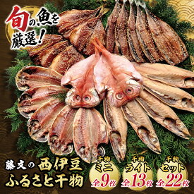 【ふるさと納税】 ひもの 金目 さんま 鯖 鯵 ギフト 御中元 御歳暮 伊豆 藤文の「西伊豆ふるさと干物セット」[0823226]