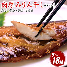 【ふるさと納税】 選べる内容量 干物 ギフト 御中元 御歳暮 鯵 赤魚 鯖 秋刀魚 9枚 18枚 伊豆 静岡 西伊豆 入久水産の「創業120年伝統の味　肉厚みりん干しセット」[0806215]