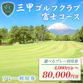 【ふるさと納税】三甲ゴルフ倶楽部富士コース（旧富士国際ゴルフ倶楽部）ゴルフプレー利用券 | 計4000円分〜 選べる 利用券 チケット 1枚 4000円×1枚〜 5枚 10枚 20枚 【小山町内 ゴルフ場 共通利用券】 ゴルフ ゴルフ場 ゴルフプレー券 ゴルフ利用券 キャディ付 2コース 券