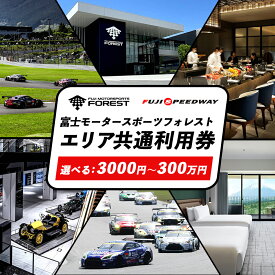 【ふるさと納税】＜選べる＞ 富士 モータースポーツフォレスト エリア 共通利用券 3000円 〜 300万円 ｜富士スピードウェイ 利用券 商品券 チケット 券 ギフト券 モータースポーツ カーレース サーキット ホテル 宿泊 体験 静岡 旅行 ふるさと納税限定 ふる納限定 限定