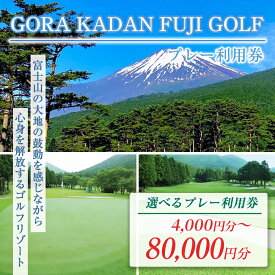 【ふるさと納税】ふるさと納税限定 GORA KADAN FUJI GOLF利用チケット | 計4000円分〜 選べる 利用券 チケット 1枚 4000円×1枚〜 3枚 5枚 10枚 20枚 ゴルフ ゴルフ場 ゴルフプレー券 ゴルフ利用券 富士山 ゴルフコース リゾートコース 券 静岡県 小山町 ふる納限定 限定