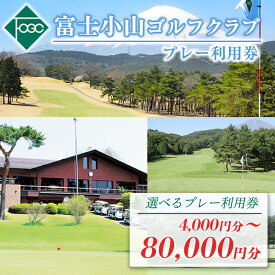 【ふるさと納税】富士小山G・C プレー 利用券 | 4000円分〜 選べる 利用券 チケット 1枚 4000円×1枚〜 5枚 10枚 20枚 【小山町内 ゴルフ場 共通利用券】 体験 チケット ゴルフ ゴルフ場 18ホール ゴルフプレー券 利用券 プレー券