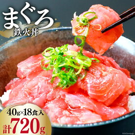 【ふるさと納税】 マグロ 鉄火丼 小分け 40g×6食×3袋 計18食分 計720g [TS-フーズプロダクツ 静岡県 吉田町 22424235] まぐろ 鮪 鉄火 鉄火丼 刺身 手巻き寿司 個包装 冷凍 簡単調理 長期保存