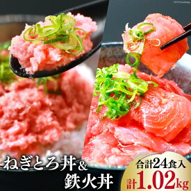 【ふるさと納税】 マグロ ネギトロ ネギトロ丼 45g×12食 鉄火丼 40g×12食 小分け 食べ比べ セット 計24食分 1.02kg [TS-フーズプロダクツ 静岡県 吉田町 22424237] まぐろ 鮪 ねぎとろ ねぎとろ丼 鉄火丼 個包装 冷凍 簡単調理