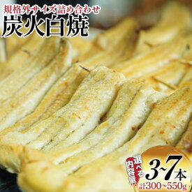 【ふるさと納税】 うなぎ 国産 訳あり 白焼 血抜き締め 規格外 セット 300〜330g(3〜4本程度) or 500〜550g(5〜7本程度) 選べる量 [ヤママツ村田商店 静岡県 吉田町 22424596] 鰻 ウナギ unagi 白焼き うなぎ白焼 鰻白焼 炭火焼 冷凍