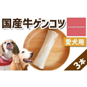 【ふるさと納税】精肉店がこだわった【大中型犬向けおやつ】国産牛ゲンコツ 1本×3