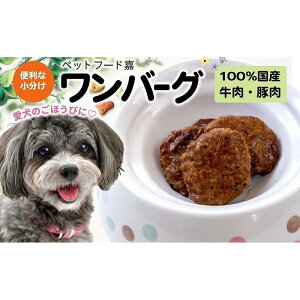 【ふるさと納税】愛犬のごほうびに! ワンバーグ 120g×4