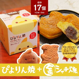 【ふるさと納税】ぴよりん焼あんバター味【4個入×3箱】とつぶあん金シャチ焼【5個入×1袋】の食べくらべセット（金シャチ焼本舗さくら）