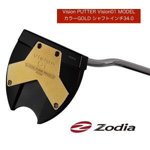 yӂ邳Ɣ[Łz]fBAiZodiaj p^[ Vision PUTTER Vision01MODEL J[GOLD VtgC`34.0