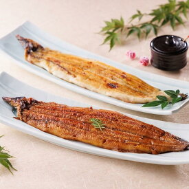 【ふるさと納税】三河一色産手焼き炭火焼き活うなぎ蒲焼き・白焼き紅白セット各1尾