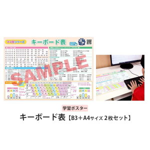【ふるさと納税】学習ポスター キーボード表【B3+A4 2枚セット】