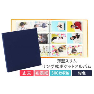 【ふるさと納税】ポケットアルバム 薄型スリム 300枚 リング式 写真アルバム