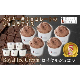 【ふるさと納税】ザクザクとしたカカオの食感がアクセント！薫り高いカカオに癒される。ベルヘラルドの高級アイスシリーズ、ベルギーショコラ5個セット