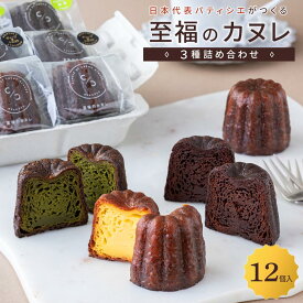 【ふるさと納税】日本代表パティシエがつくる 至福のカヌレ【定番3種12個詰め合わせ】