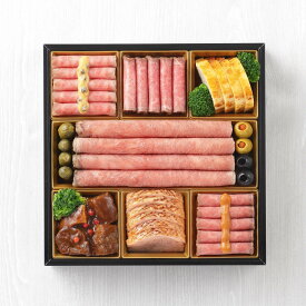 【ふるさと納税】中村孝明＆銀座カンセイ 肉御節 一段重 11品 約2-3人前 おせち 冷凍 12月29-30日着 おせち料理 2026 黒毛和牛 牛肉 ローストビーフ ハンバーグ ビーフシチュー 肉おせち 予約 人気 おすすめ 期間限定 年内発送 年内配送 洋風 愛知県 名古屋市