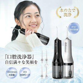【ふるさと納税】【2025最新】口腔洗浄器 ウォーターピック ジェットウォッシャー 4本ノズル付き 4つモード調節可能 IPX7防水仕様 歯垢除去 Type-C充電 残電量表示 携帯 歯周ポケット洗浄 磨き残しゼロを目指す ハンディ 省スペース 280ml水タンク 日本語取扱説明書付き