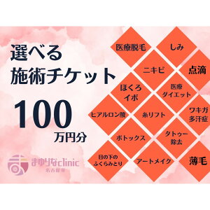 【ふるさと納税】美容医療 脱毛・美肌 選べる!施術100万円分【組み合わせ自由】まゆりなclinic名古屋栄
