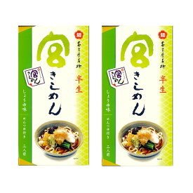 【ふるさと納税】宮きしめん　半生麺しょうゆ味2箱（6食）セット