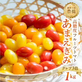 【ふるさと納税】≪先行予約≫あまえぎみ クレア3色 フルーツトマト 1キロ 1kg たっぷり ミニトマト プチトマト トマト 高糖度 甘い フルーツ 野菜 お弁当 サラダ ギフト 詰め合わせ とまと 特産品 ブランド ブランドトマト 愛知県 豊橋市