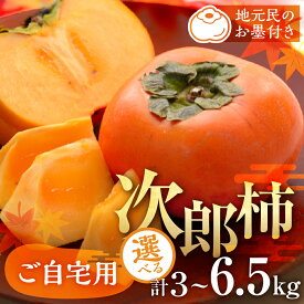 【ふるさと納税】≪先行予約≫ 生産量日本一 豊橋石巻産 次郎柿 ご自宅用 ≪選べる3〜6.5kg≫ 柿 訳あり 甘柿 果物 フルーツ 10月 11月 愛知県 豊橋市 ビタミンC 腸活