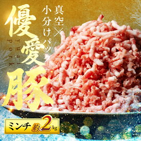 【ふるさと納税】国産 三元豚 ミンチ 真空パック 2.2kg 小分け 豚肉 優愛豚