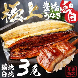 【ふるさと納税】★4.5 豊橋うなぎ 紅白セット 3尾 +きざみ1袋 付き 夏目商店 国産 国産うなぎ 蒲焼 白焼 長焼 ウナギ 鰻 たれ 豊橋うなぎ ひつまぶし 年内発送 年内配送 まだ間に合う 年内 年末 指定可 贈答 ギフト ご褒美 贅沢 高級 愛知 三河