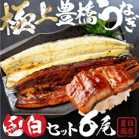 【ふるさと納税】 豊橋うなぎ 紅白セット 6尾 夏目商店 国産 国産うなぎ 蒲焼 白焼 長焼 ウナギ 鰻 たれ 豊橋うなぎ ひつまぶし 年内発送 年内配送 まだ間に合う 年内 年末 指定可 贈答 ギフト お祝い 内祝い ご褒美 贅沢 高級 愛知 三河