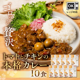 【ふるさと納税】豊橋チキンカレー 10個セット カレー レトルトカレー 常温保存 備蓄 本格カレー 本格的 チキンカレー トマトカレー セット 詰め合わせ 常備 ご当地カレー 人気 常温 簡単 簡単調理 電子レンジ対応 レンジ キャンプ 時短 便利 夕飯 愛知県 豊橋市