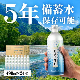 【ふるさと納税】災害備蓄用飲料水「とよっすい」490ml × 24本 備蓄水 水 お水 みず 国産 災害 防災 美味しい アルミ缶 缶 備え 災害用 備蓄用 5年保存 長期保存 保存水 防災グッズ ボトル缶 避難 愛知県 豊橋市 10000円 1万円 防災グッズ 非常用 ローリングストック