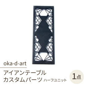【ふるさと納税】oka-d-artのアイアンテーブル IGT規格 カスタムパーツ 鉄Verハーフユニット デザイン2【1407269】