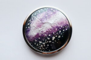 【ふるさと納税】七宝焼のコンパクトミラー「藤棚」
