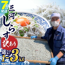 【ふるさと納税】訳あり しらす干し 選べる 容量 1kg 2kg 3kg 国産 三河しらす 釜茹で 国産 新鮮 しらす サイズ 不揃い 混ざりしらす 塩分控えめ ごはんのお供 しらす丼 しらすトースト 冷凍 海産物 お取り寄せ グルメ 愛知県 碧南市 送料無料