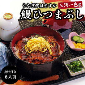 【ふるさと納税】三河一色産 鰻ひつまぶし 6人前 出汁付き うなぎ処はちすか